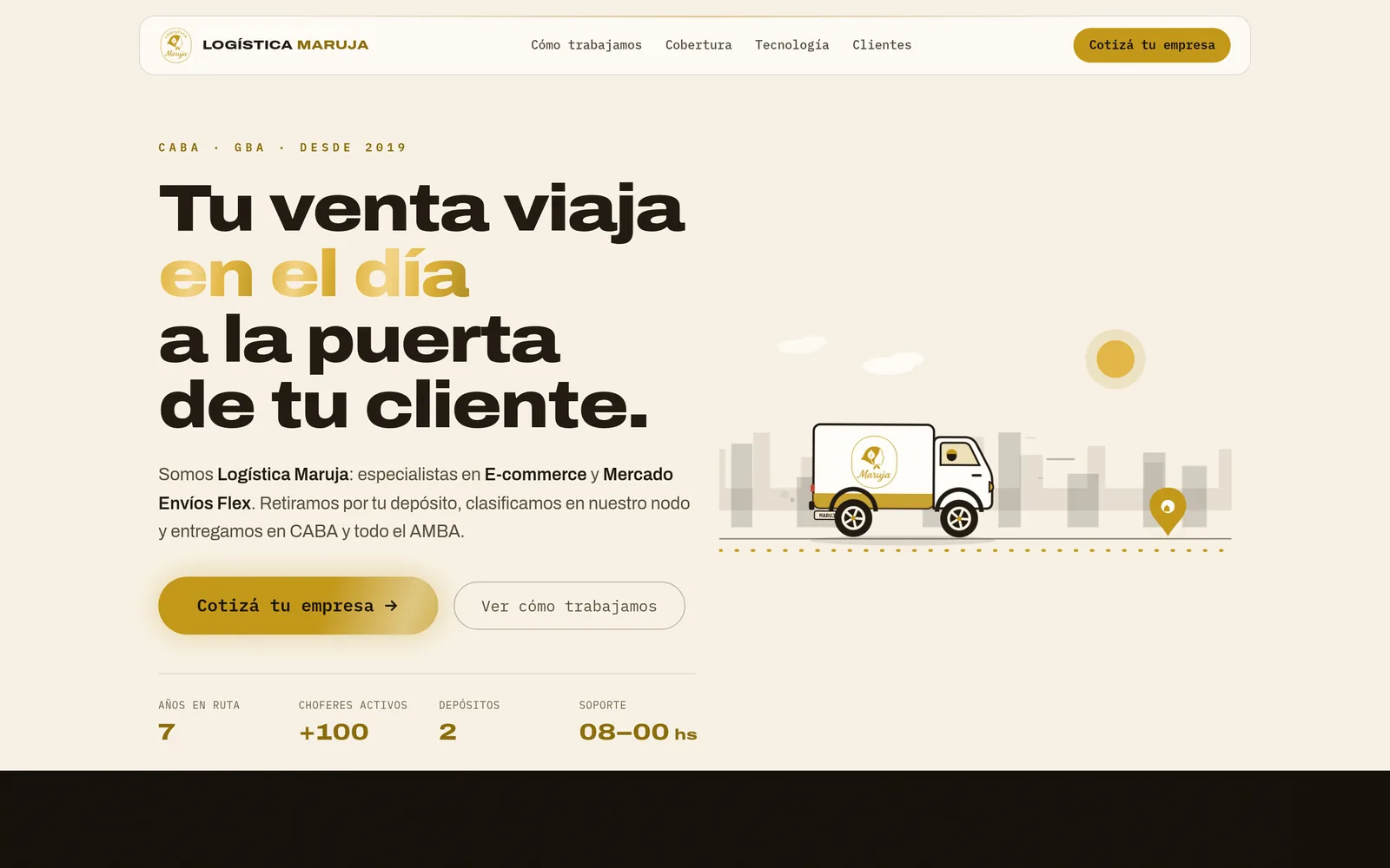 Logística Maruja: Sitio web